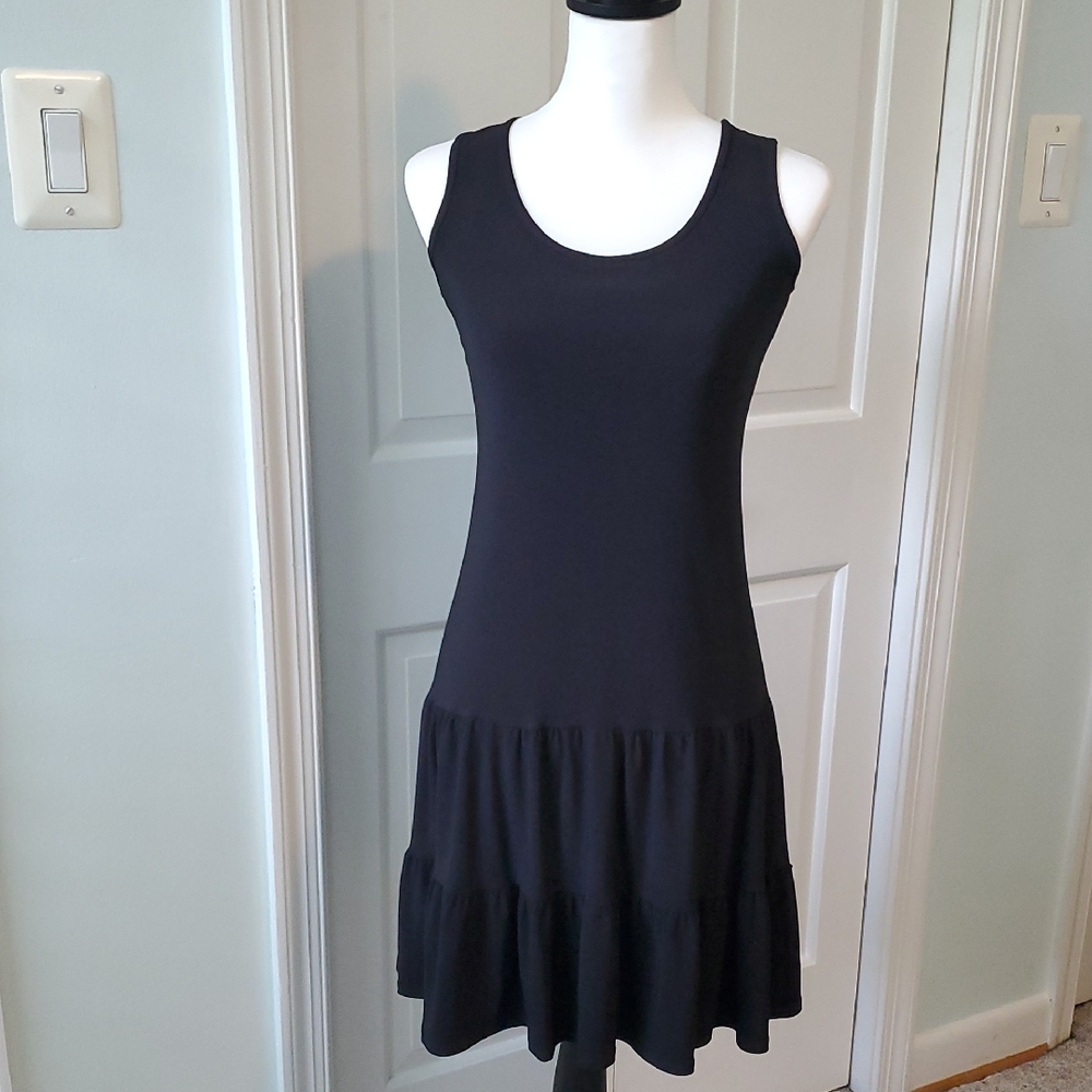 MSK Black Sleeveless Scoop Neck  Dress Size Petite Small